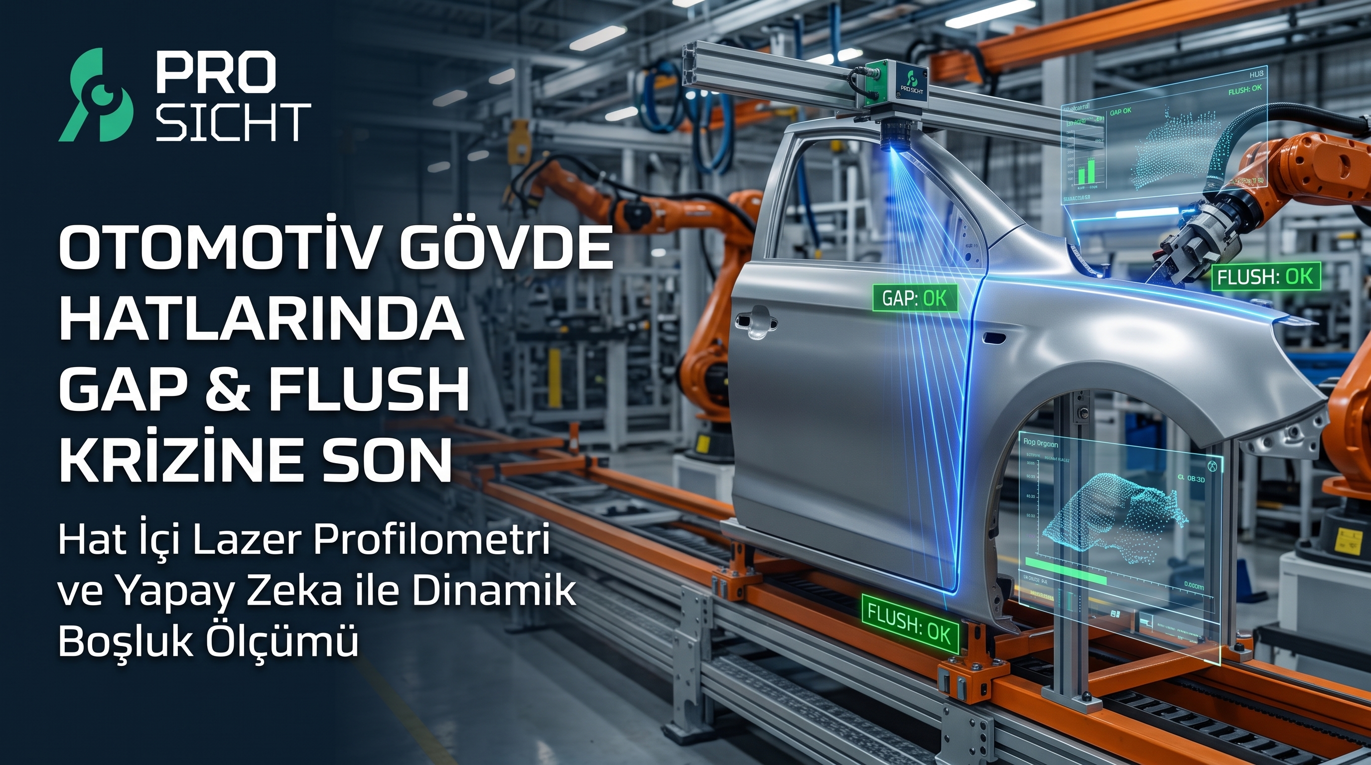  Otomotiv Gövde Hatlarında Gap & Flush Krizine Son: Hat İçi Lazer Profilometri ve Yapay Zeka ile Dinamik Boşluk Ölçümü