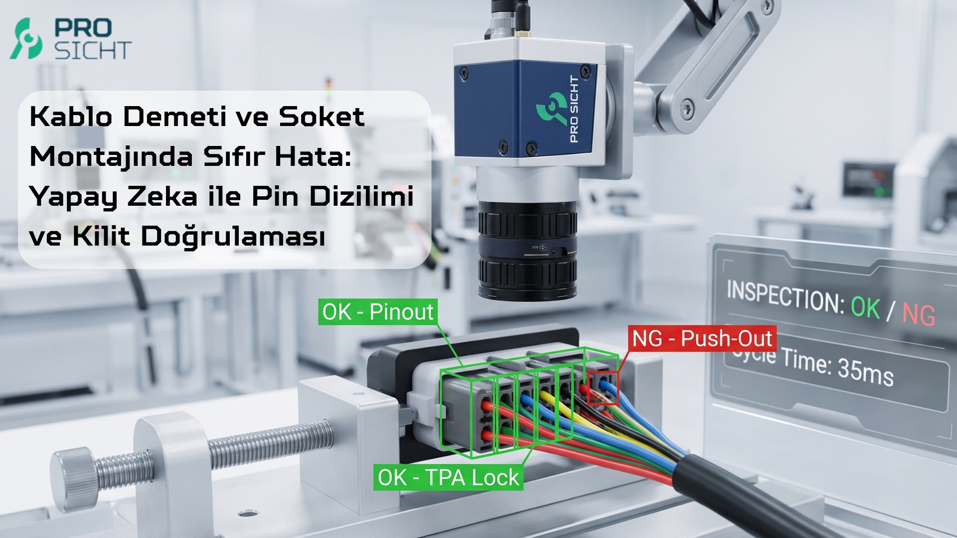 Kablo Demeti ve Soket Montajında Sıfır Hata: Yapay Zeka ile Pin Dizilimi ve Kilit Doğrulaması