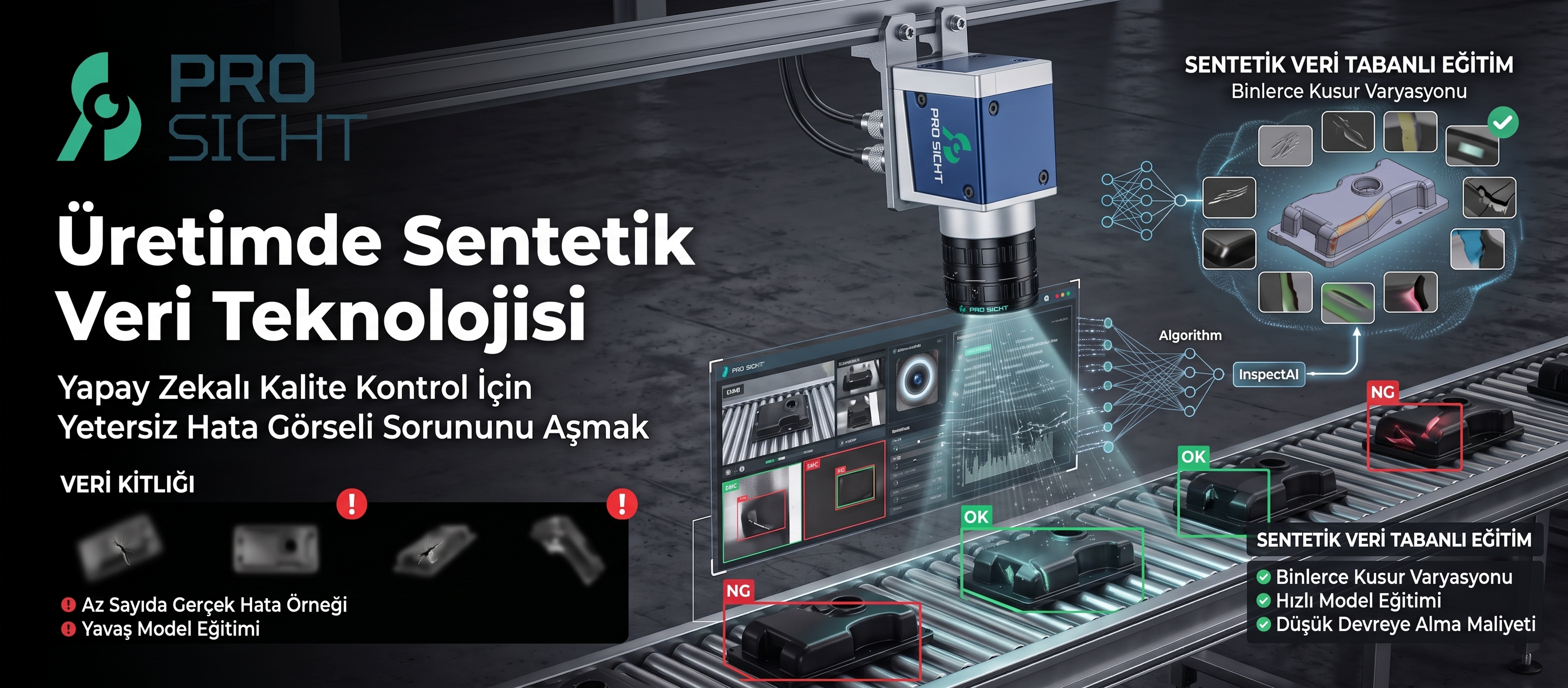 Üretimde Sentetik Veri Teknolojisi: Yapay Zekalı Kalite Kontrol İçin Yetersiz Hata Görseli Sorununu Aşmak